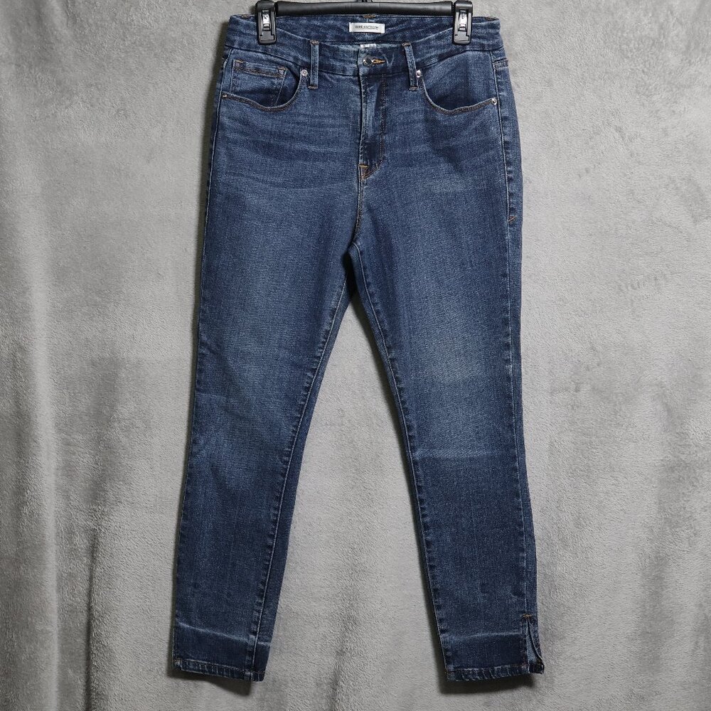 Good American Women's Skinny Jeans - Dark Blue